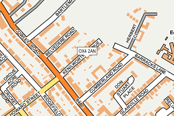 OX4 2AN map - OS OpenMap – Local (Ordnance Survey)