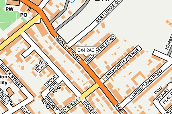 OX4 2AQ map - OS OpenMap – Local (Ordnance Survey)