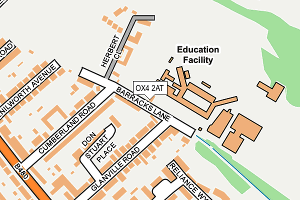 OX4 2AT map - OS OpenMap – Local (Ordnance Survey)