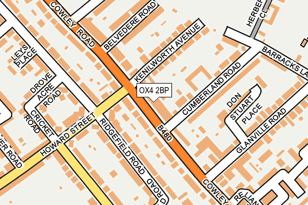 OX4 2BP map - OS OpenMap – Local (Ordnance Survey)