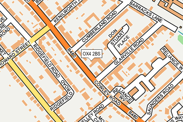 OX4 2BS map - OS OpenMap – Local (Ordnance Survey)