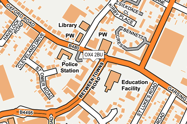 OX4 2BU map - OS OpenMap – Local (Ordnance Survey)