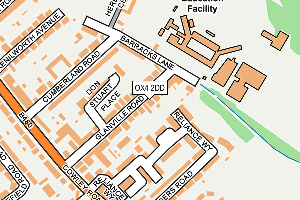 OX4 2DD map - OS OpenMap – Local (Ordnance Survey)