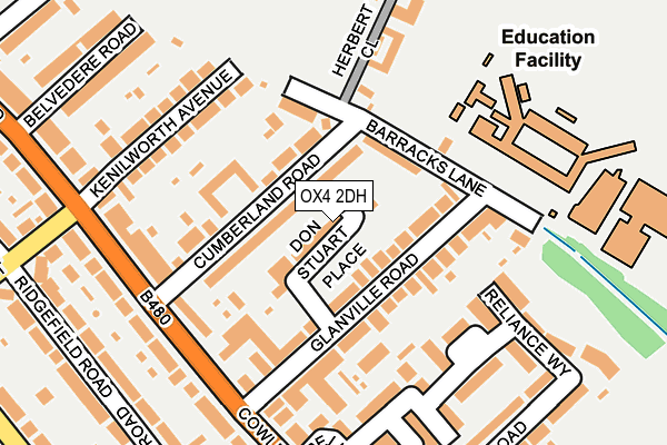 OX4 2DH map - OS OpenMap – Local (Ordnance Survey)