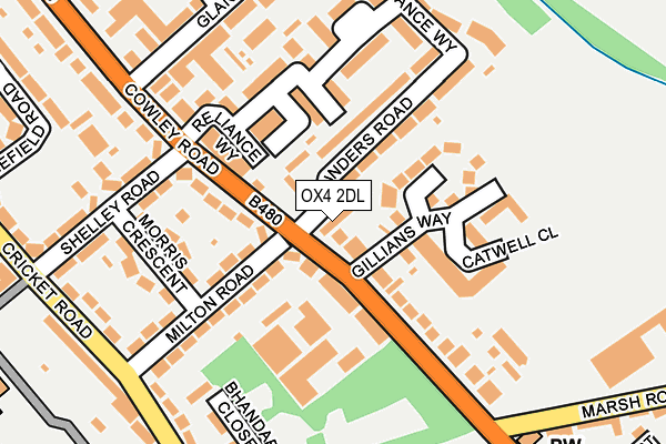 OX4 2DL map - OS OpenMap – Local (Ordnance Survey)