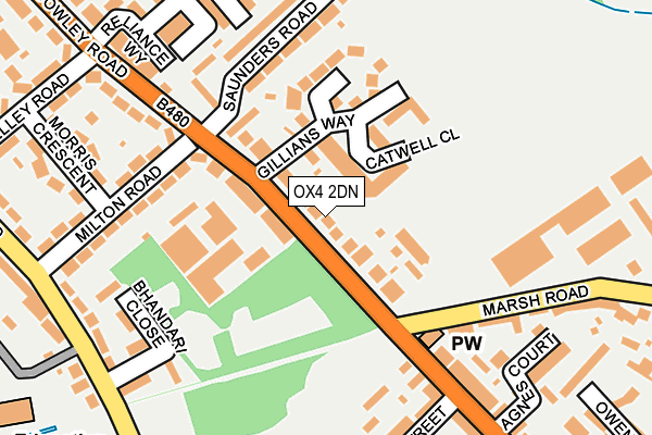 OX4 2DN map - OS OpenMap – Local (Ordnance Survey)