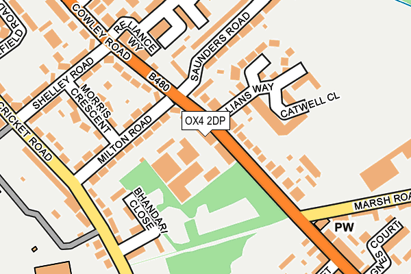 OX4 2DP map - OS OpenMap – Local (Ordnance Survey)