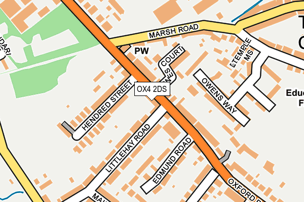 OX4 2DS map - OS OpenMap – Local (Ordnance Survey)