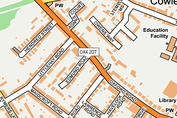 OX4 2DT map - OS OpenMap – Local (Ordnance Survey)