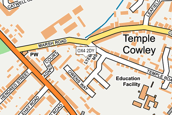 OX4 2DY map - OS OpenMap – Local (Ordnance Survey)