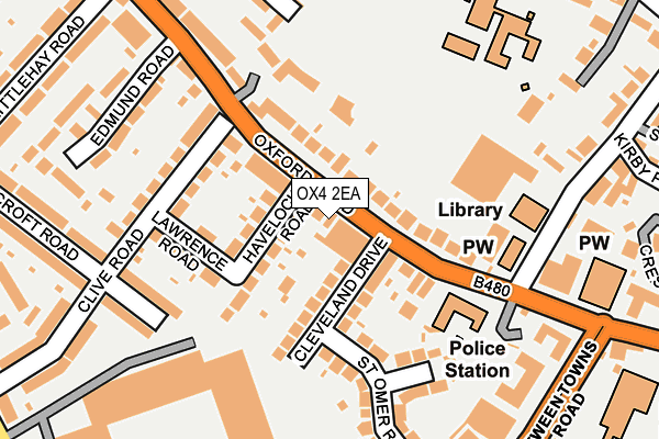 OX4 2EA map - OS OpenMap – Local (Ordnance Survey)