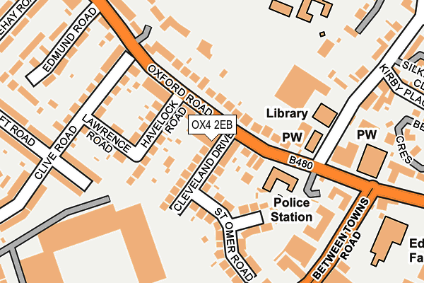 OX4 2EB map - OS OpenMap – Local (Ordnance Survey)