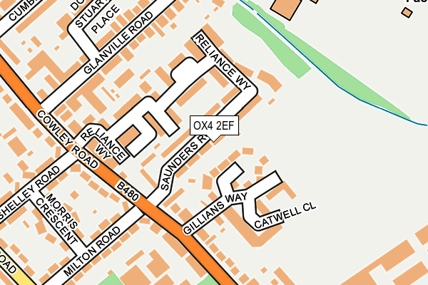OX4 2EF map - OS OpenMap – Local (Ordnance Survey)