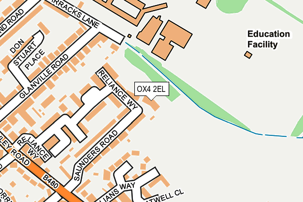 OX4 2EL map - OS OpenMap – Local (Ordnance Survey)