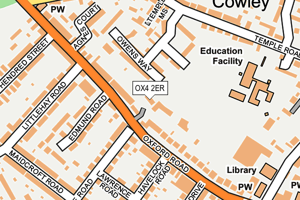 OX4 2ER map - OS OpenMap – Local (Ordnance Survey)