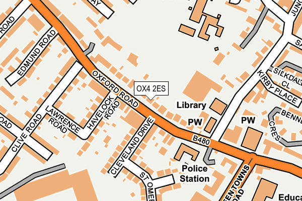 OX4 2ES map - OS OpenMap – Local (Ordnance Survey)