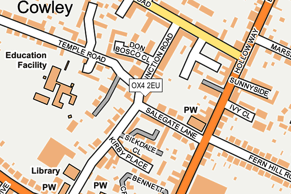 OX4 2EU map - OS OpenMap – Local (Ordnance Survey)