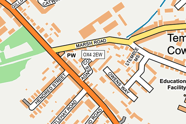 OX4 2EW map - OS OpenMap – Local (Ordnance Survey)