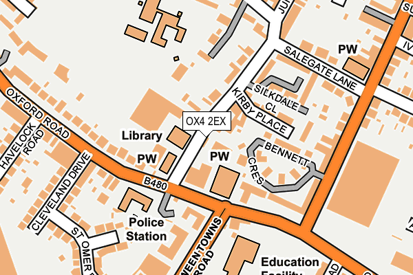 OX4 2EX map - OS OpenMap – Local (Ordnance Survey)