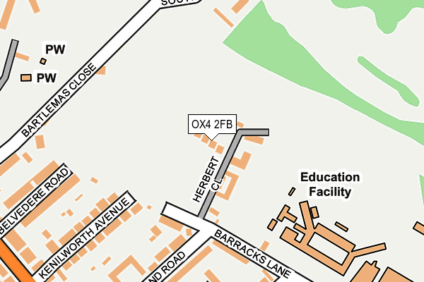 OX4 2FB map - OS OpenMap – Local (Ordnance Survey)