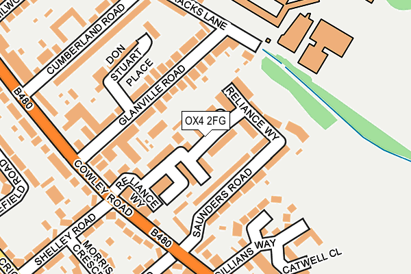 OX4 2FG map - OS OpenMap – Local (Ordnance Survey)