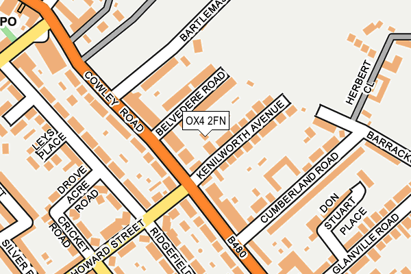 OX4 2FN map - OS OpenMap – Local (Ordnance Survey)
