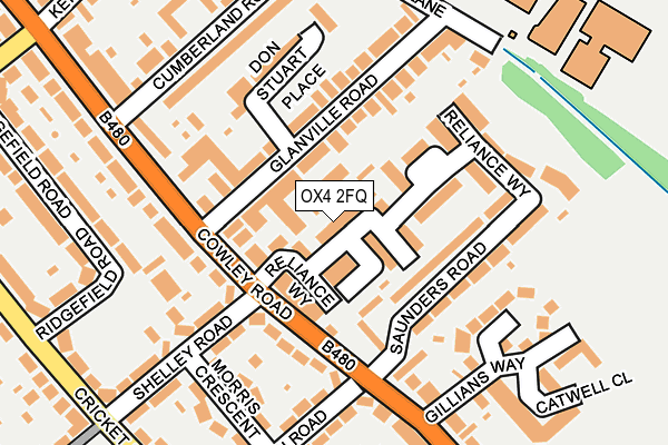 OX4 2FQ map - OS OpenMap – Local (Ordnance Survey)