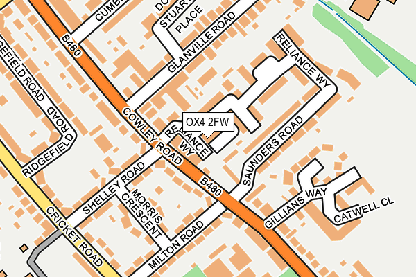 OX4 2FW map - OS OpenMap – Local (Ordnance Survey)