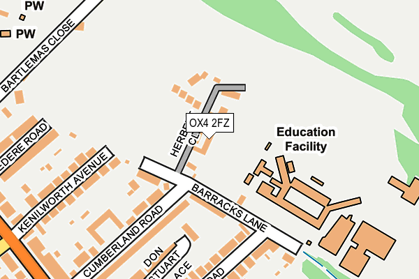 OX4 2FZ map - OS OpenMap – Local (Ordnance Survey)