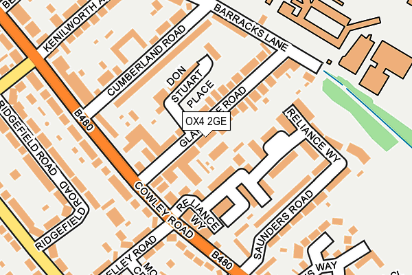 OX4 2GE map - OS OpenMap – Local (Ordnance Survey)