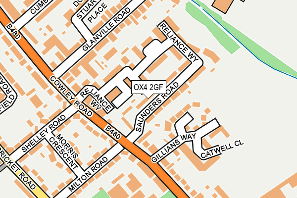 OX4 2GF map - OS OpenMap – Local (Ordnance Survey)