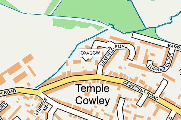 OX4 2GW map - OS OpenMap – Local (Ordnance Survey)