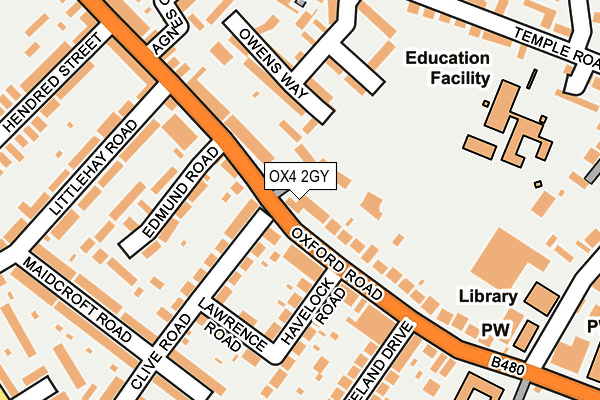 OX4 2GY map - OS OpenMap – Local (Ordnance Survey)