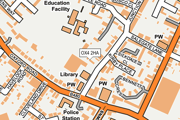 OX4 2HA map - OS OpenMap – Local (Ordnance Survey)