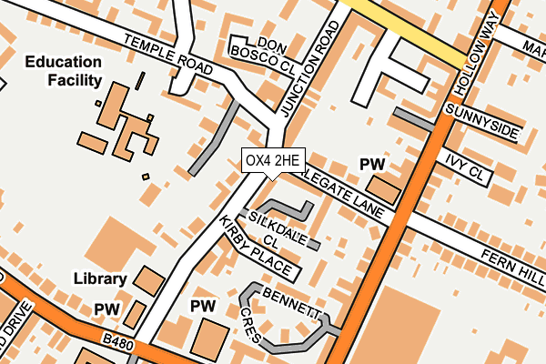 OX4 2HE map - OS OpenMap – Local (Ordnance Survey)