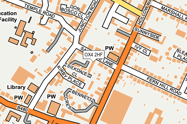 OX4 2HF map - OS OpenMap – Local (Ordnance Survey)