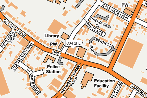 OX4 2HL map - OS OpenMap – Local (Ordnance Survey)