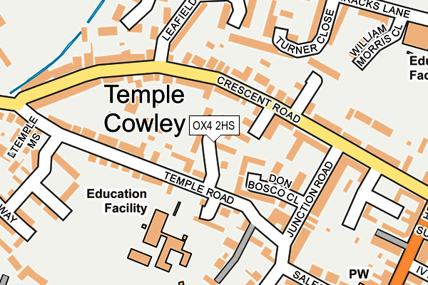 OX4 2HS map - OS OpenMap – Local (Ordnance Survey)