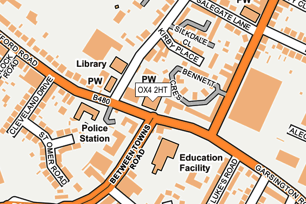 OX4 2HT map - OS OpenMap – Local (Ordnance Survey)