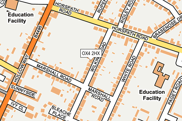 OX4 2HX map - OS OpenMap – Local (Ordnance Survey)