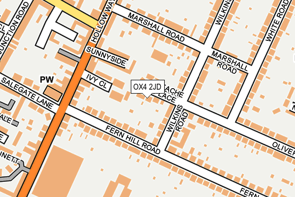 OX4 2JD map - OS OpenMap – Local (Ordnance Survey)