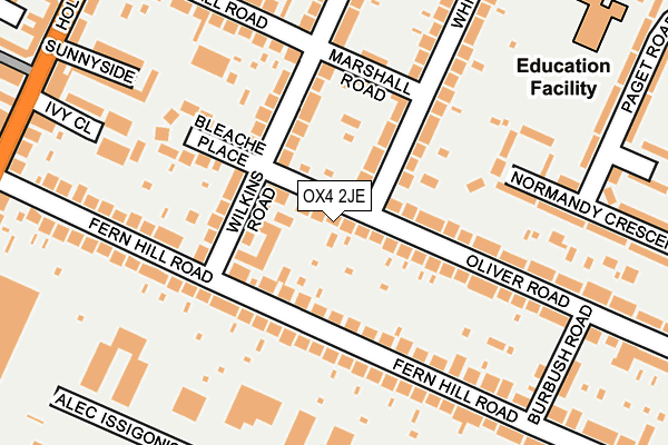 OX4 2JE map - OS OpenMap – Local (Ordnance Survey)