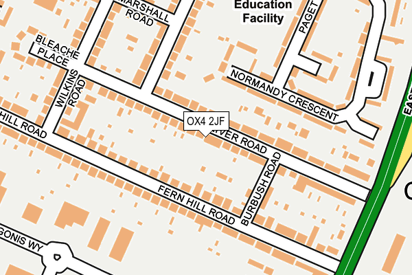 OX4 2JF map - OS OpenMap – Local (Ordnance Survey)