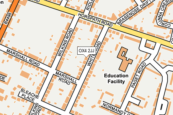 OX4 2JJ map - OS OpenMap – Local (Ordnance Survey)