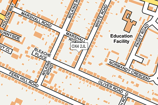 OX4 2JL map - OS OpenMap – Local (Ordnance Survey)