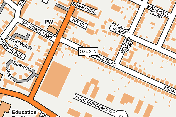 OX4 2JN map - OS OpenMap – Local (Ordnance Survey)