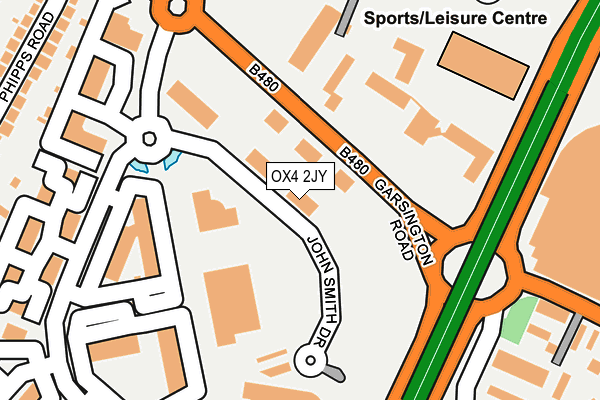 OX4 2JY map - OS OpenMap – Local (Ordnance Survey)