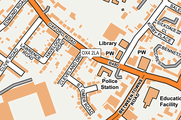 OX4 2LA map - OS OpenMap – Local (Ordnance Survey)