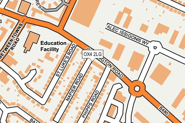 OX4 2LG map - OS OpenMap – Local (Ordnance Survey)