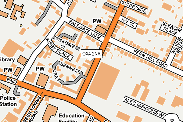 OX4 2NA map - OS OpenMap – Local (Ordnance Survey)